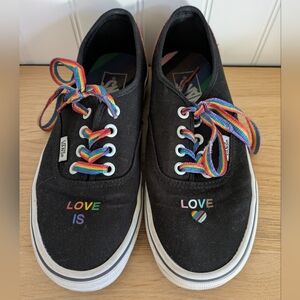 Vans Pride Collection "Love Is Love" Black Shoes Men's 5, Women's 6.5